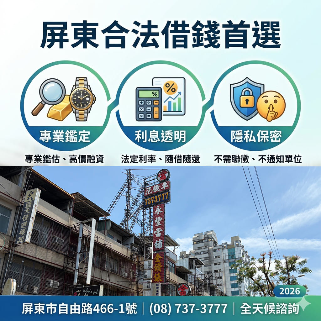 2026屏東哪裡借錢最安全合法