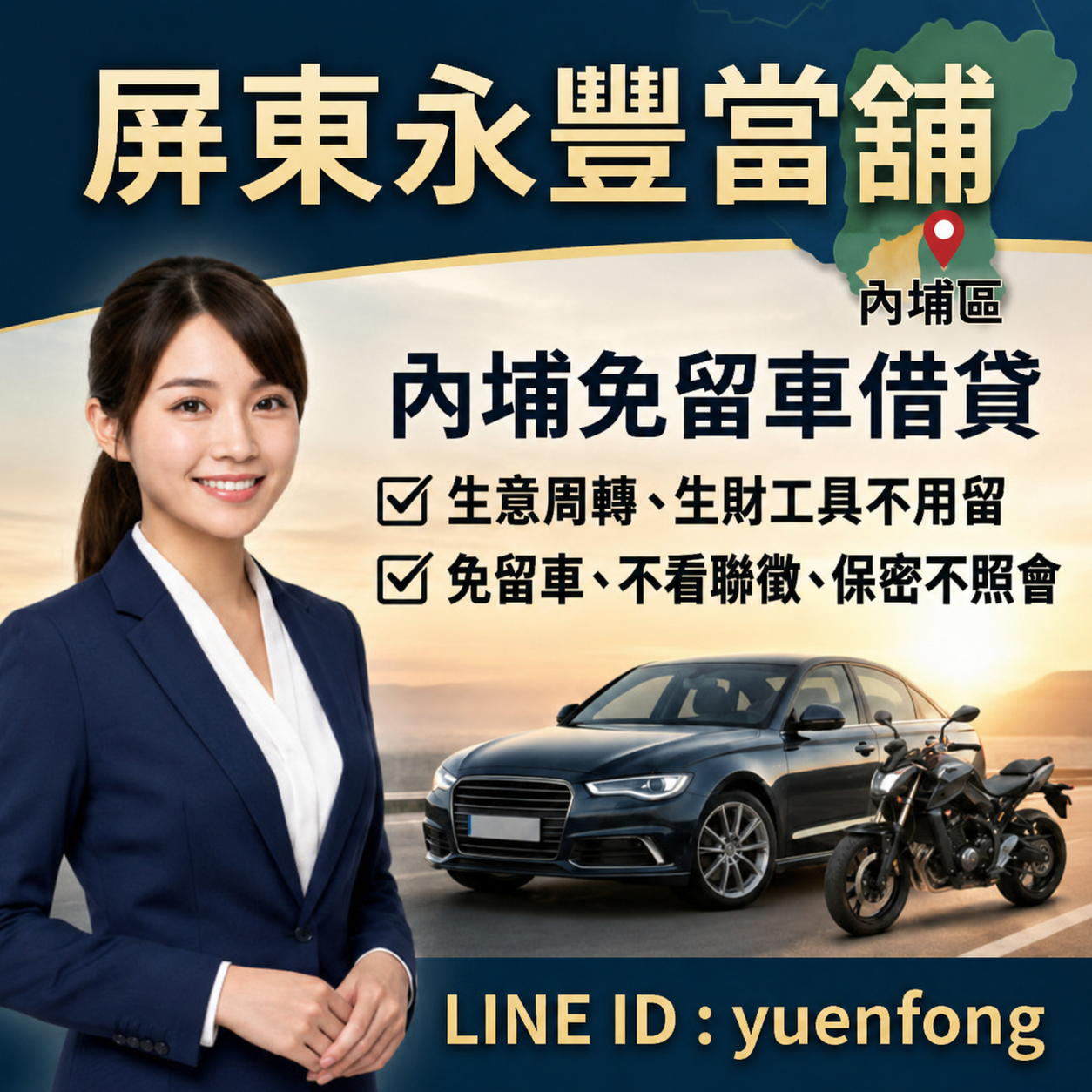 內埔汽機車借款免留車