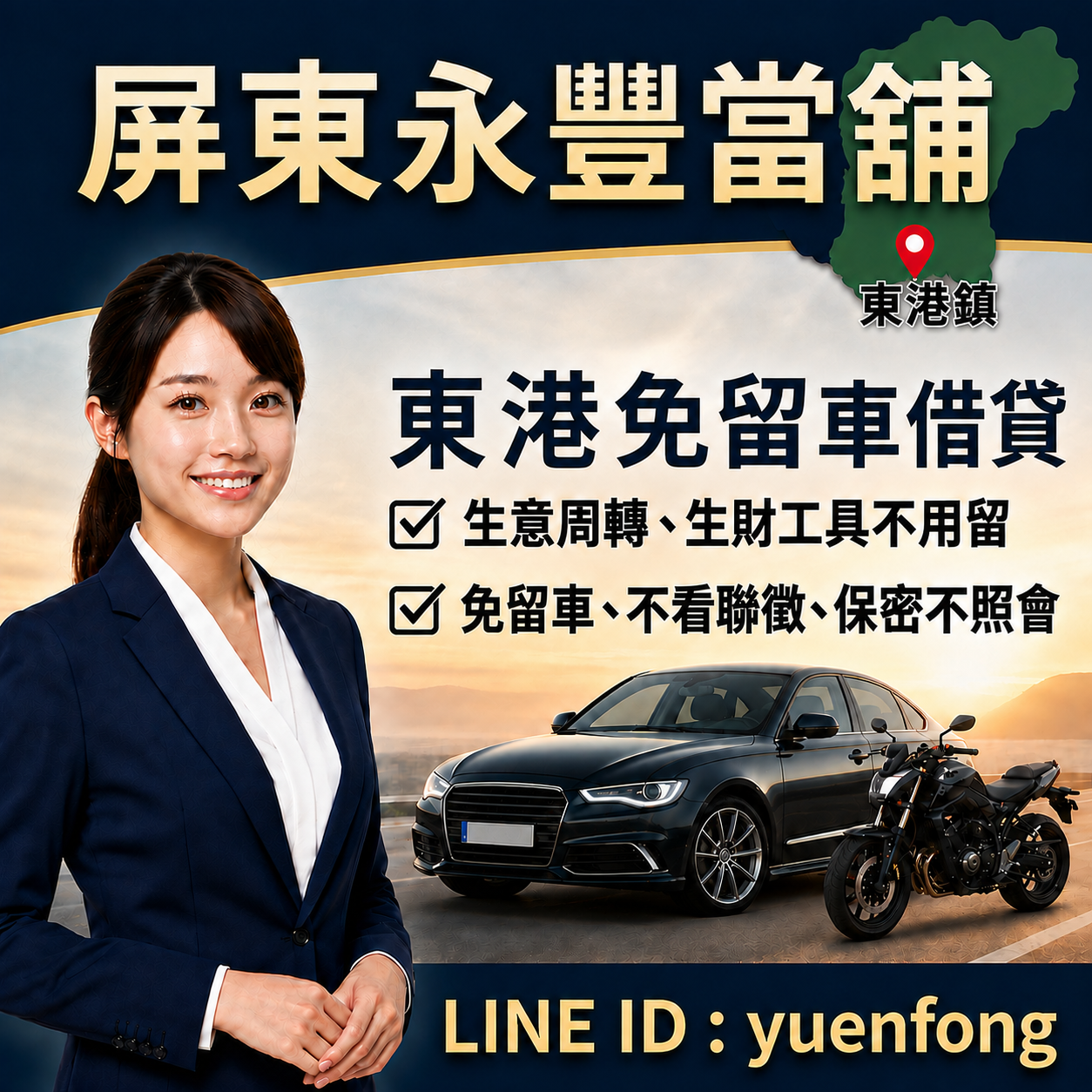 東港汽機車借款免留車