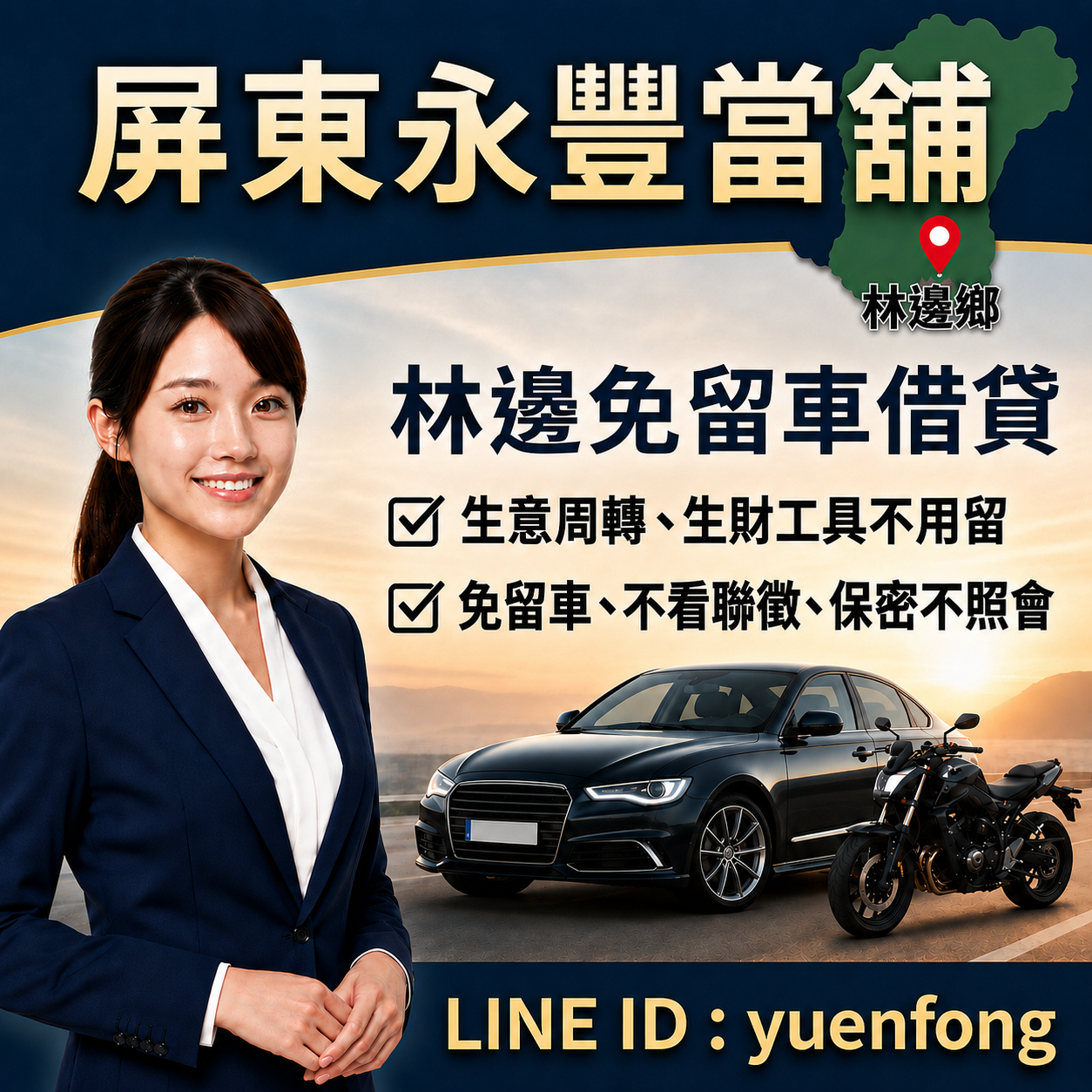 林邊汽機車借款免留車