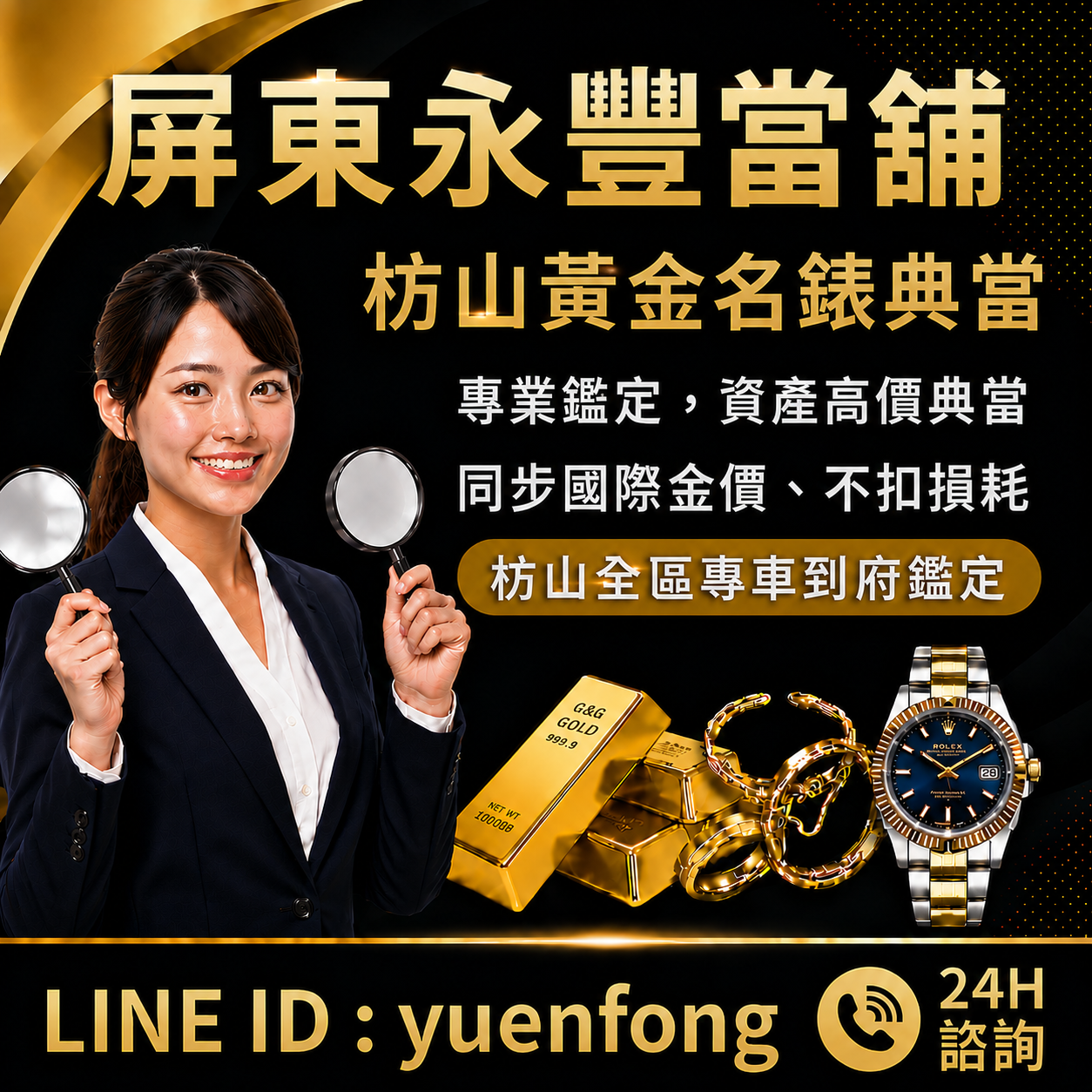 枋山黃金名錶典當