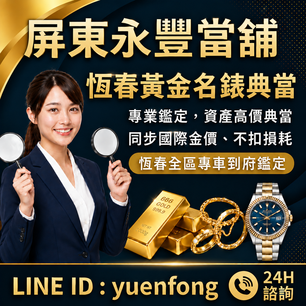 恆春黃金名錶典當