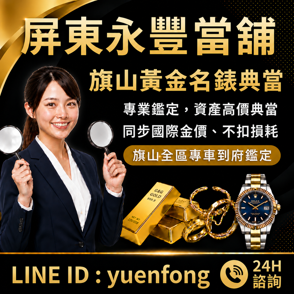 恆春黃金名錶典當